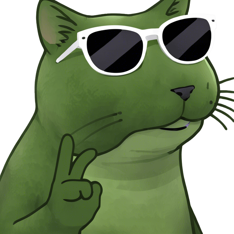 Cat with sunglasses emoji