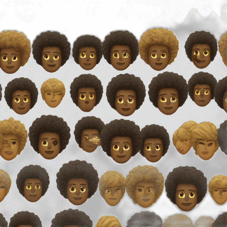 Black man with leopard Afro  emoji