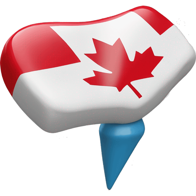 Pushpin with Canadian flag emoji