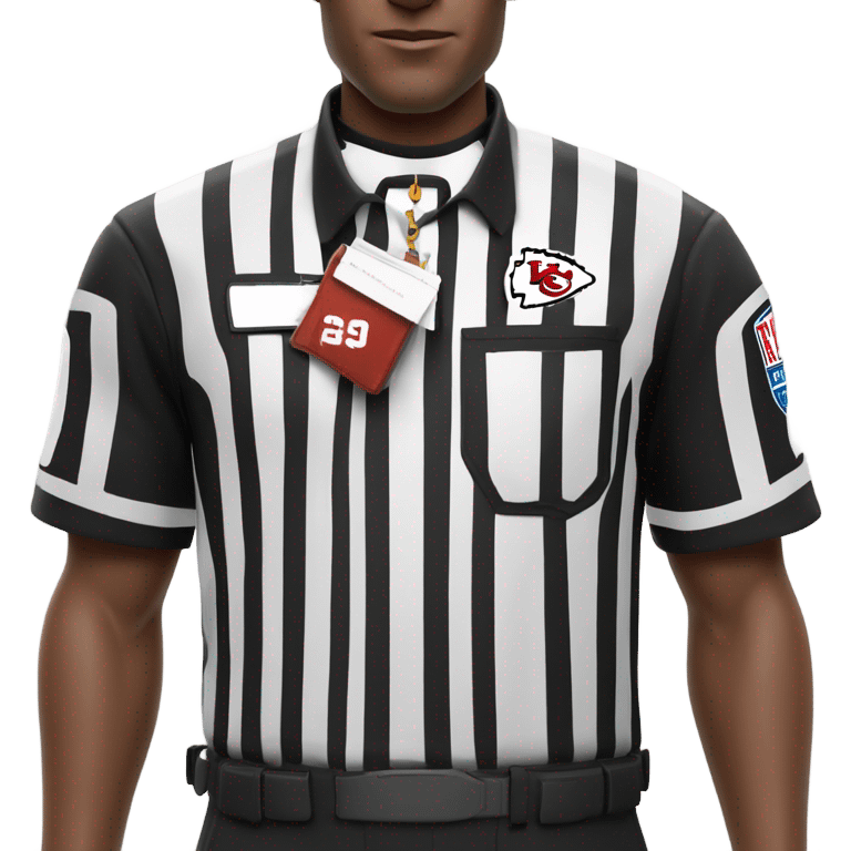 NFL Referee with Chiefs logo emoji