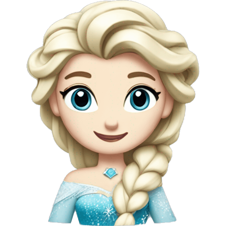 Plumcake in the shape of Elsa from disney emoji