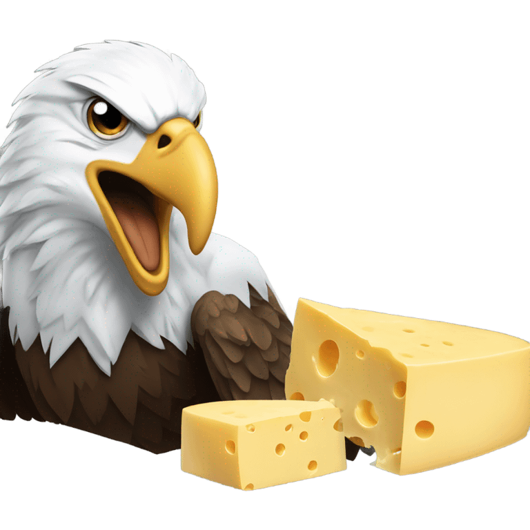 Eagles eating cheese emoji