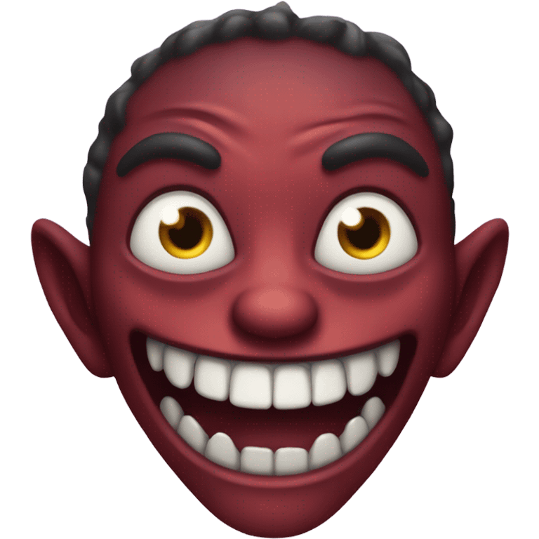 Demon with a freaky smile emoji