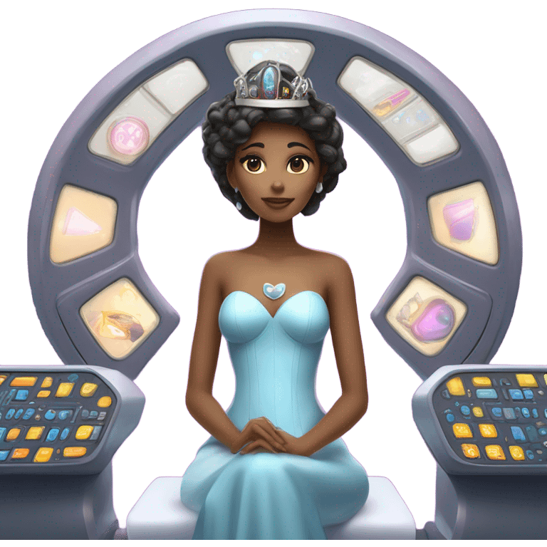 Princess on a space ship emoji