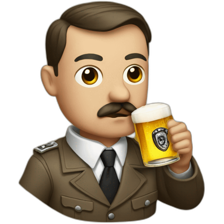 hitler torso drinking beer emoji