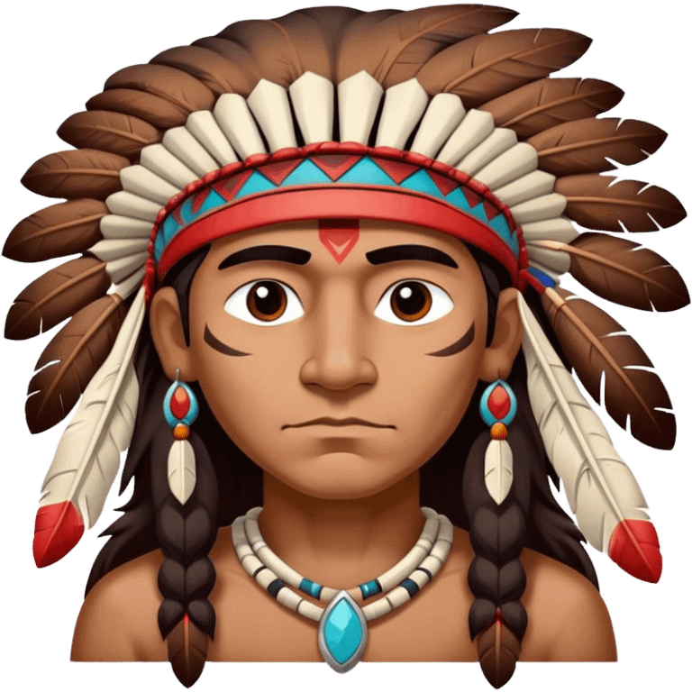 Indian chief young face emoji