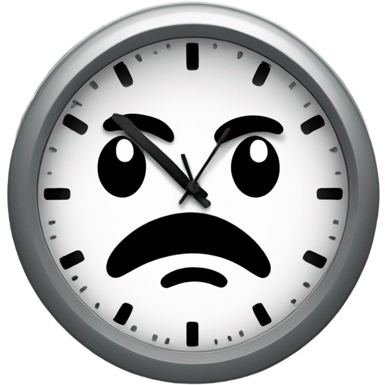 Sad office worker clock emoji