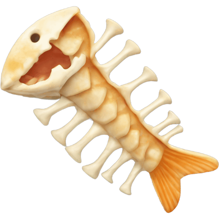 eaten roasted fish bone emoji