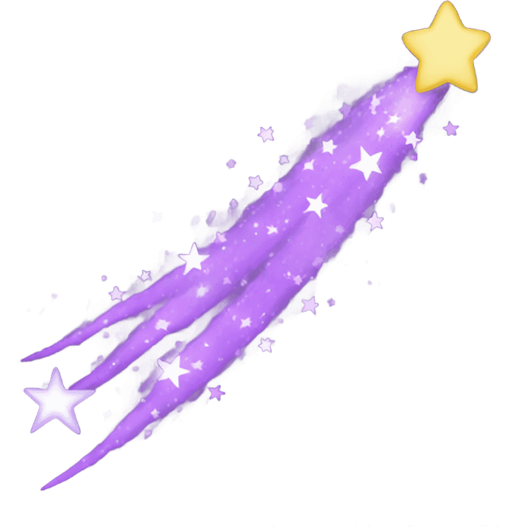 light purple shooting star, purple stars emoji