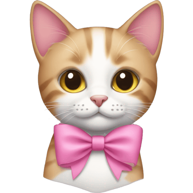 Cat with pink bow emoji