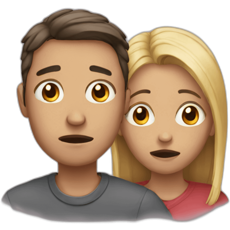 Two people crying emoji