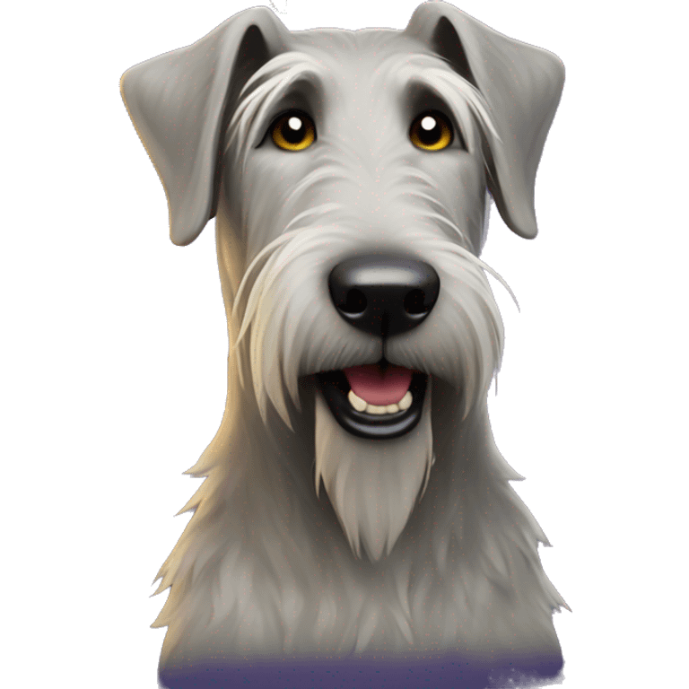  Irish wolfhound dog and christmas lights emoji