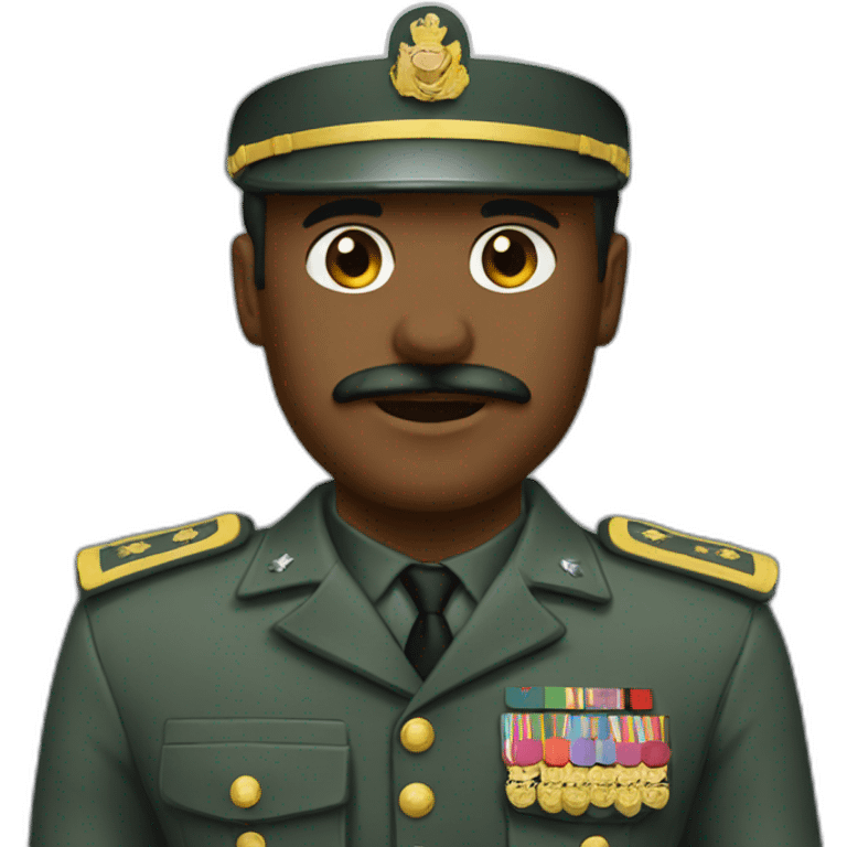 Militar boina negra emoji