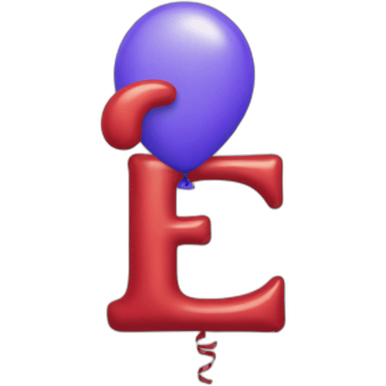 letter F as a balloon emoji