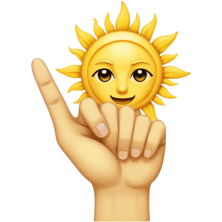 A sun with the middlw finger emoji