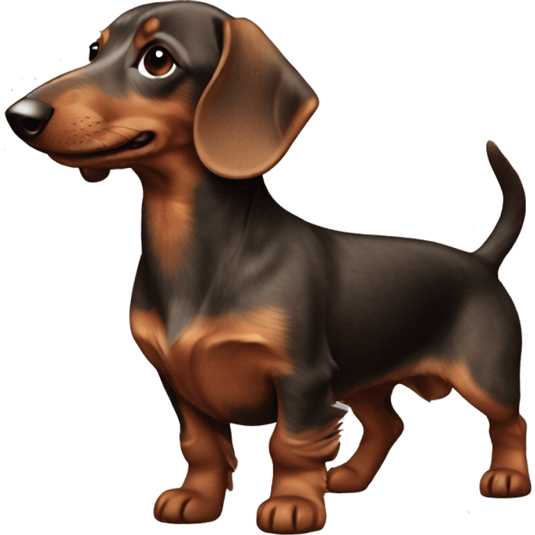 Brown wirehaired dachshund  emoji