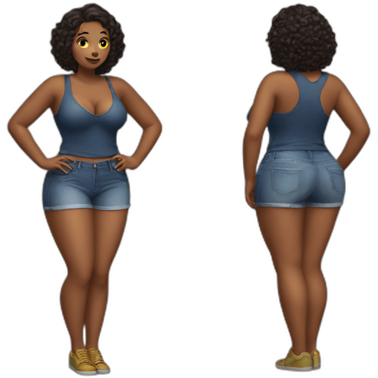 voluptuous girl dressing emoji