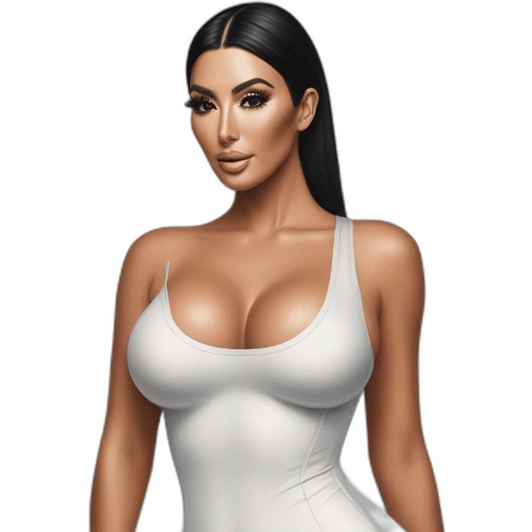 Hyper-realistic pencil painting of kim kardashian sultry body paint from behind emoji