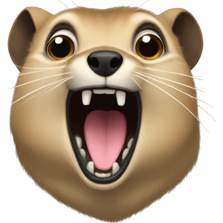 Hyrax screaming awawa  emoji