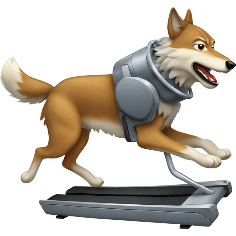 Wolf running machine emoji