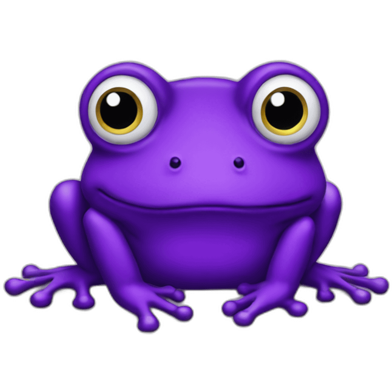 A purple frog sad emoji