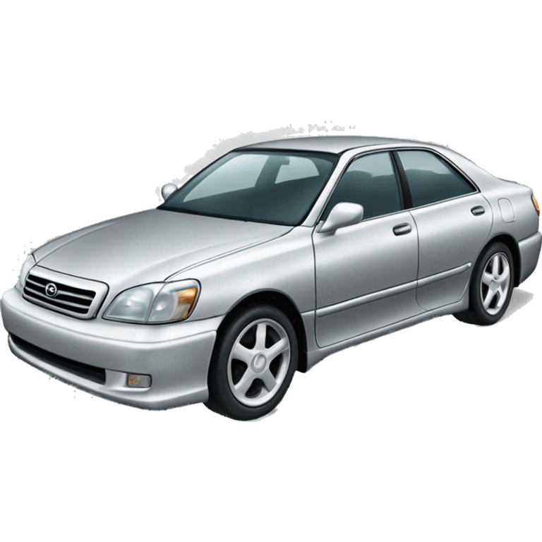 A silver Toyota Celsior in 2000s emoji