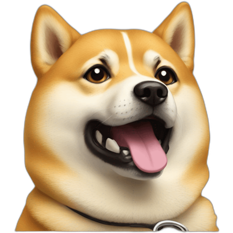 meme doge on telephone emoji