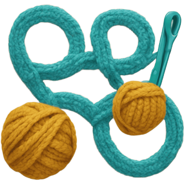 A logo for a crochet business called cozy loops emoji