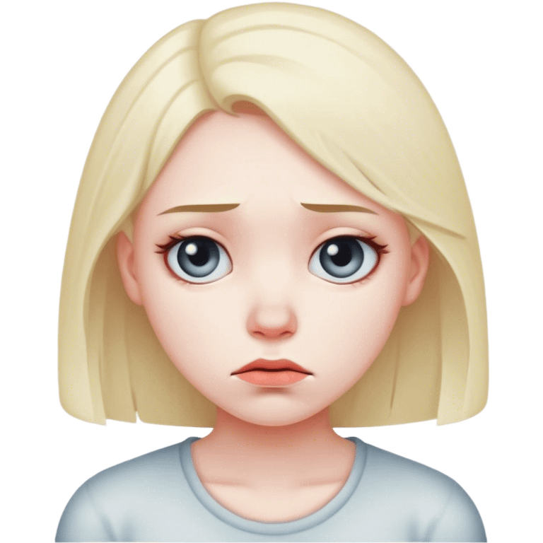 Una ragazza senza amici emoji