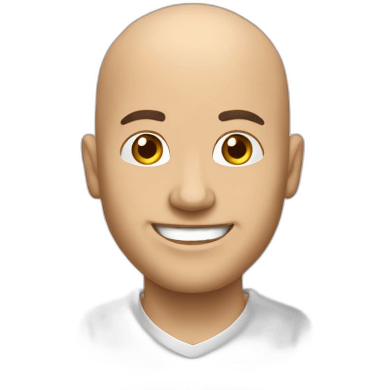 bald men happy white kenote speaker emoji