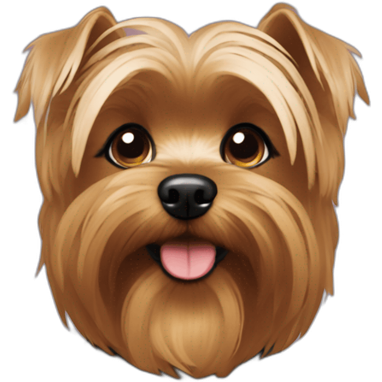 Bearded latino Yorkie dog emoji