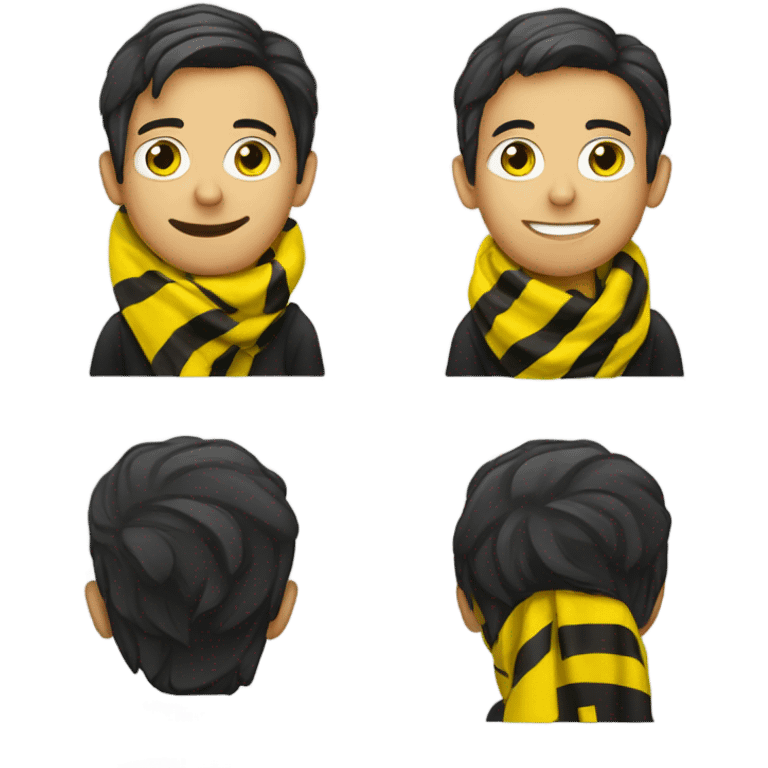 A person with a BVB Borussia Dortmund scarf  emoji