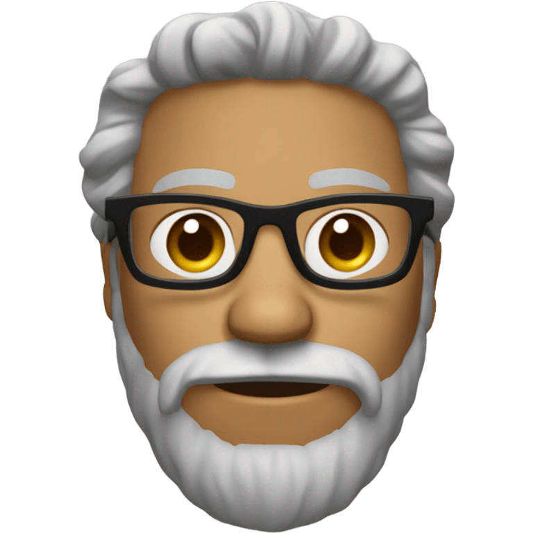 Un chico moreno con gafas y cabello rizado emoji