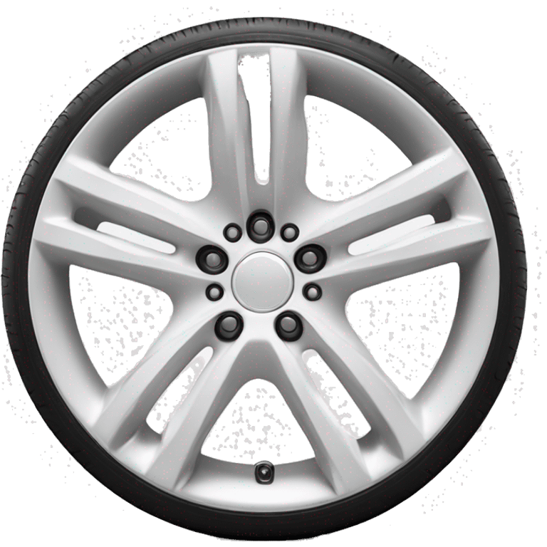 White Tesla model 3 wheel  emoji