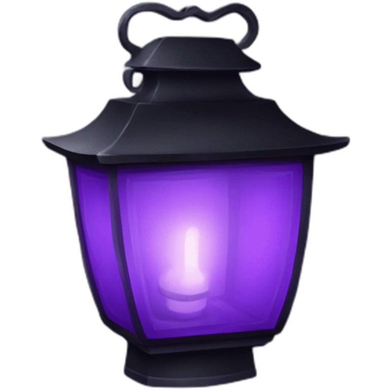 Purple and black creepy lantern emoji