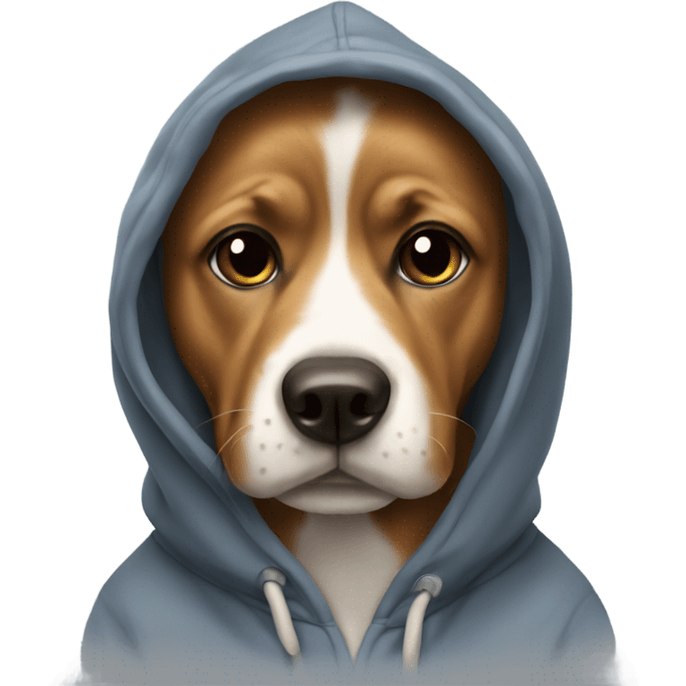 dog wearing a hoodie emoji