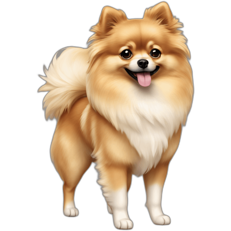 pomeranian merle color full-height emoji