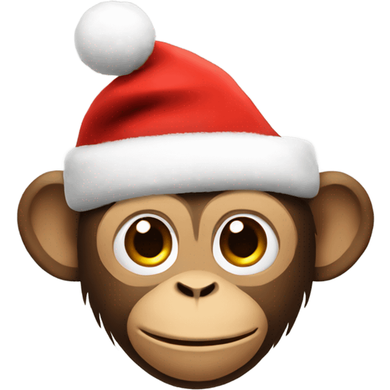 monkey with santa hat emoji