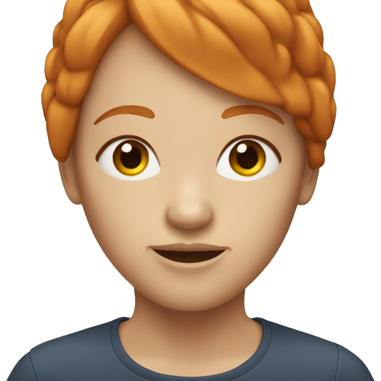 Ginger woman with bangs  emoji