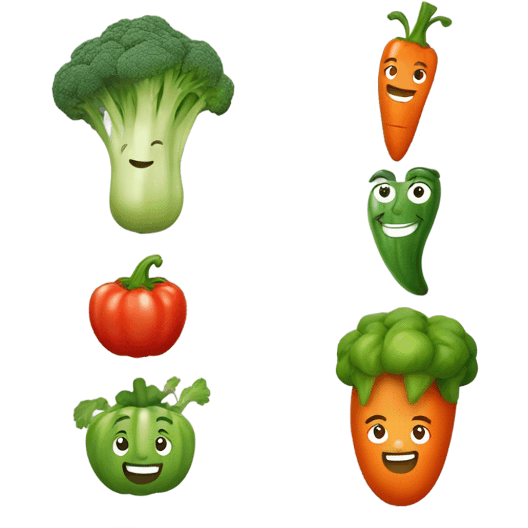 Happy vegetables  emoji