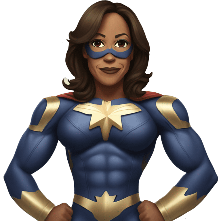 kamala harris muscles superhero emoji