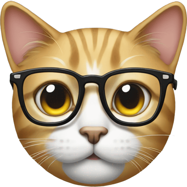 cat with glases  emoji