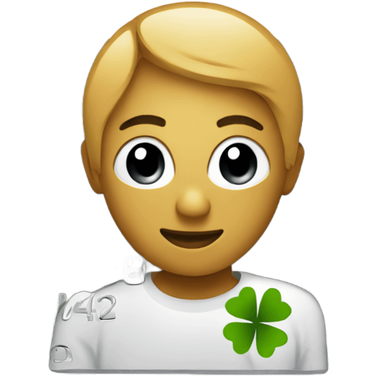 black credit card with clover emoji