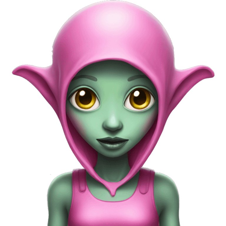 Pink girl alien  emoji