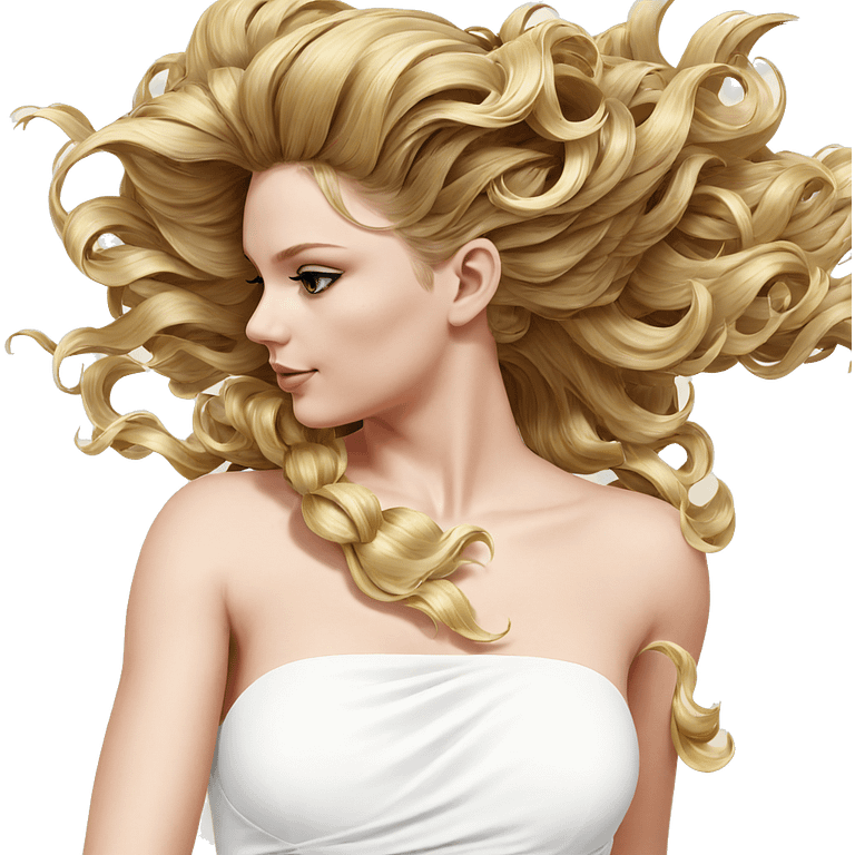 blonde girl in elegant dress emoji