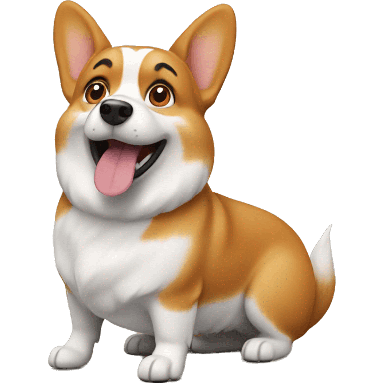 Farting corgi emoji