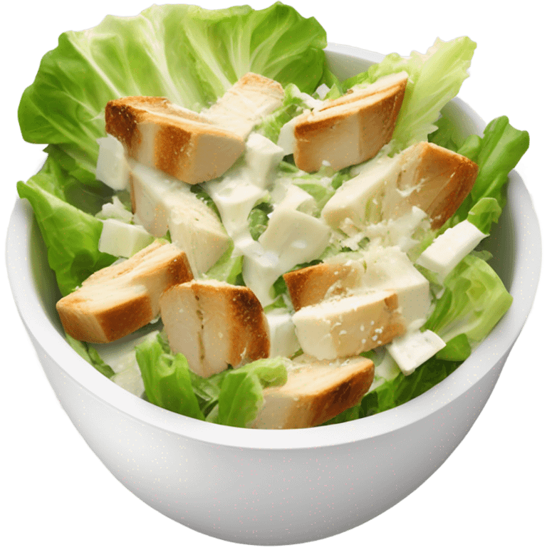 Cesar salad with  chicken and Cesar dressing  emoji