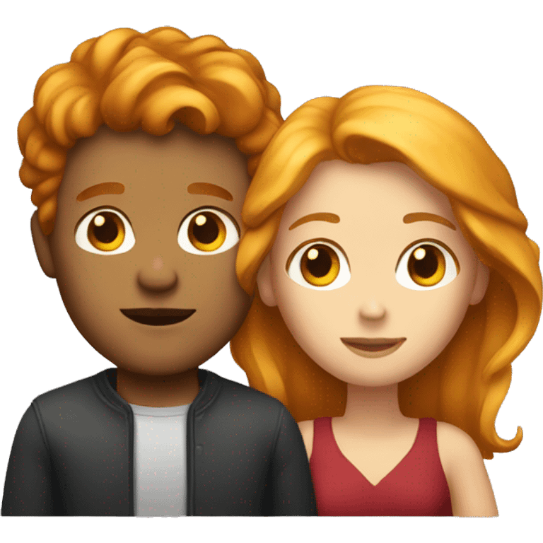 Red hair man blond woman emoji