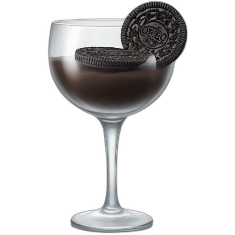 Oreo in a glass of milj emoji