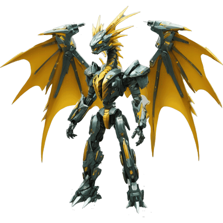 futuristic spiky dragon-Bionicle-mecha full body emoji